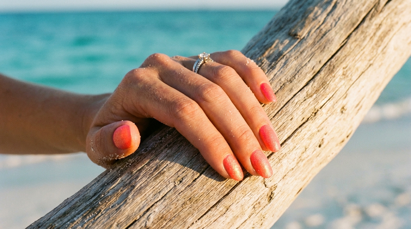 Beach Wedding Nails for the Bride: 30 Ideas That Survive Sand, Sun & Salt Water