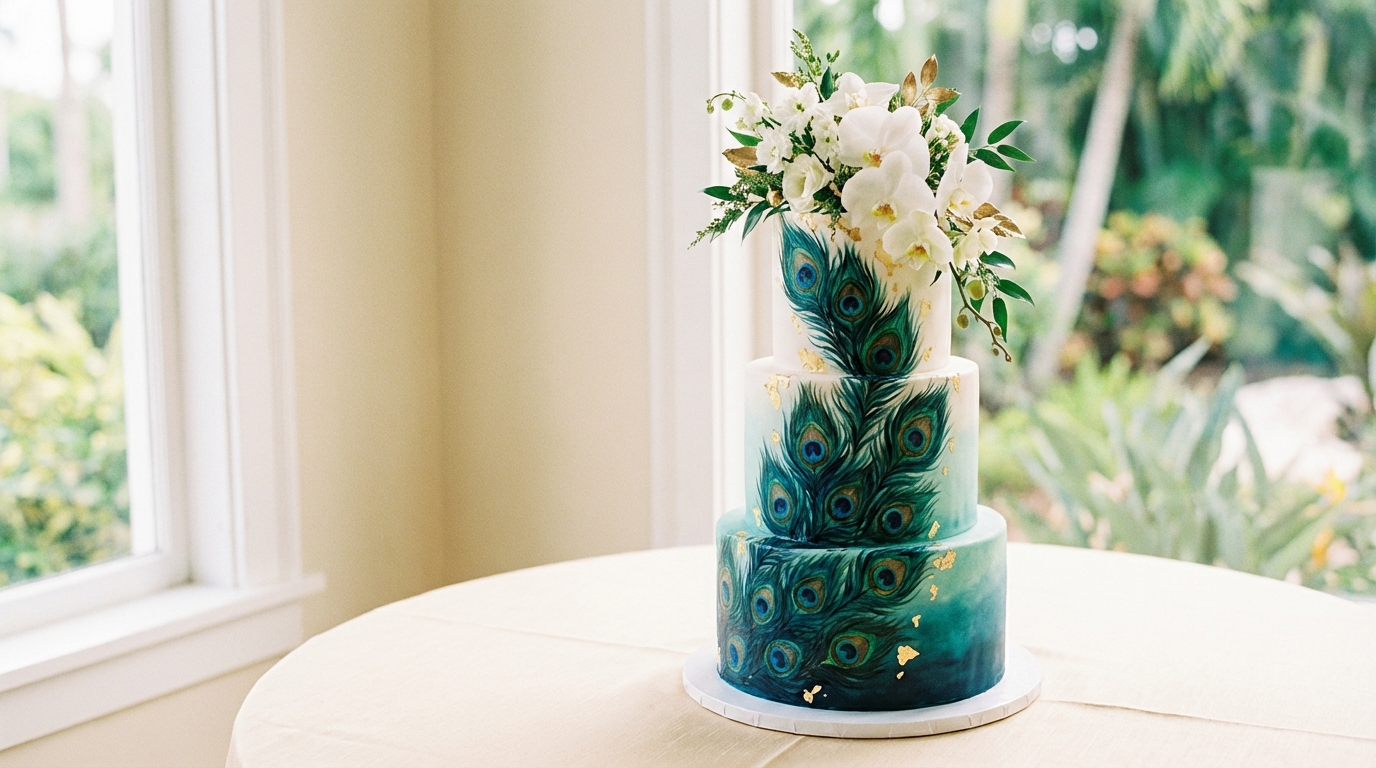 Peacock Wedding Cake Ideas: 20 Stunning Designs for Your Destination Wedding
