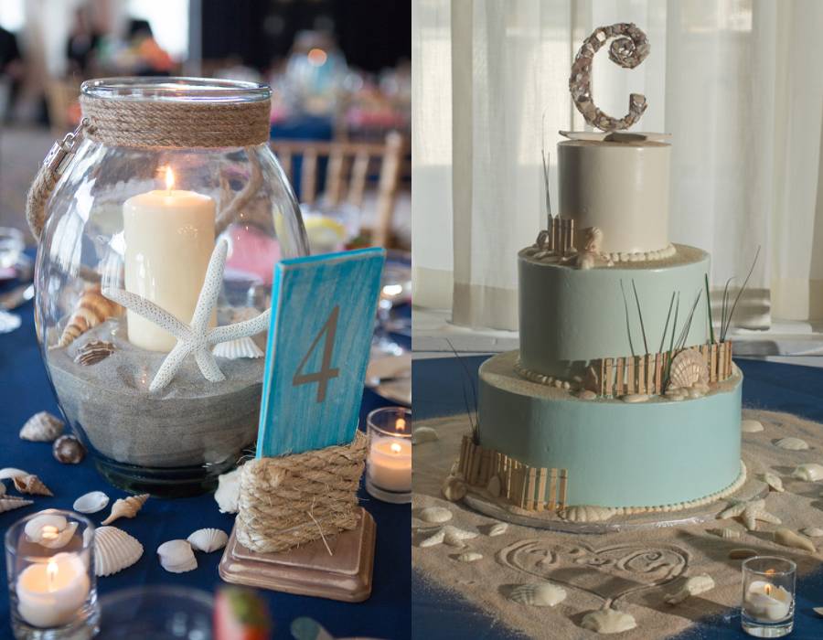 Pink and Navy Nautical Beach Wedding — photo 17