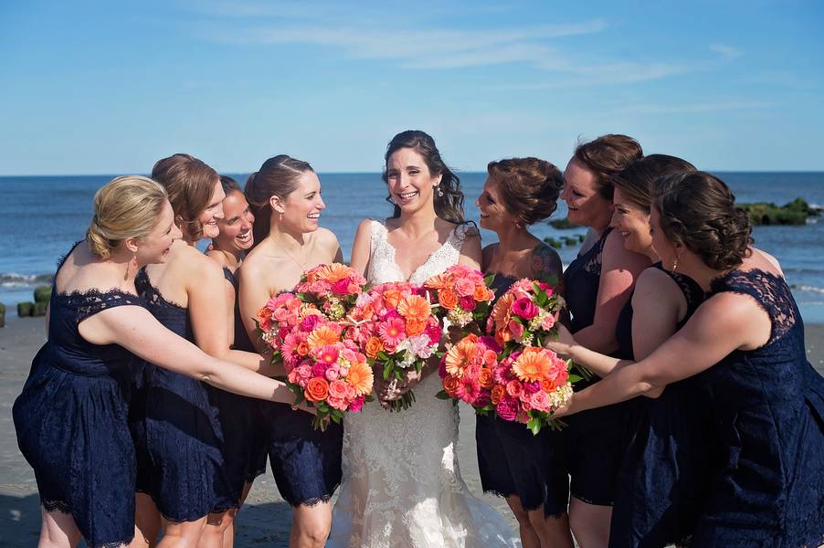 Pink and Navy Nautical Beach Wedding — photo 1