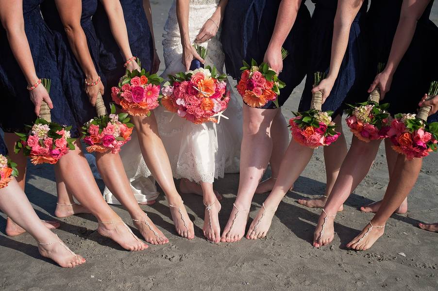 Pink and Navy Nautical Beach Wedding — photo 2