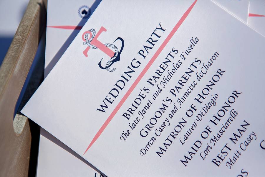 Pink and Navy Nautical Beach Wedding — photo 14