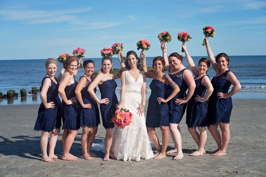 Pink and Navy Nautical Beach Wedding — photo 6